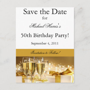Champaagne Save the Date Invitation