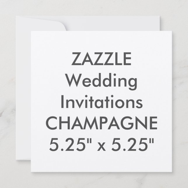 CHAMPAGNE 110lb 5.25" Square Wedding Invitations (Front)