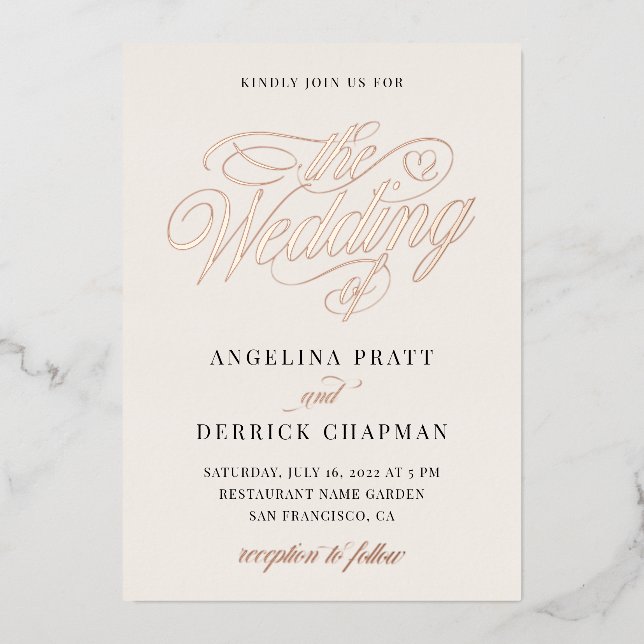 Champagne All in One Simple  Ivory Wedding Gold  (Front)