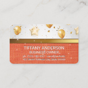 Champagne and Balloons   Celebrations   Events Business Card