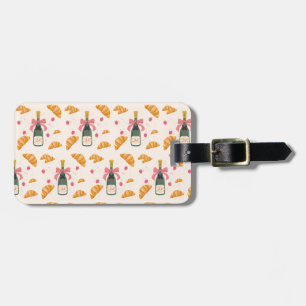 Champagne and Croissants Luggage Tag