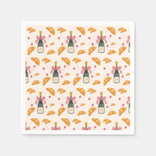 Champagne and Croissants Napkin