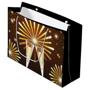 Champagne and Fireworks Celebration Large Gift Bag