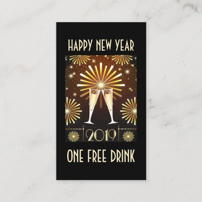 Champagne and Fireworks New Years Eve 2019 Ticket (Front)