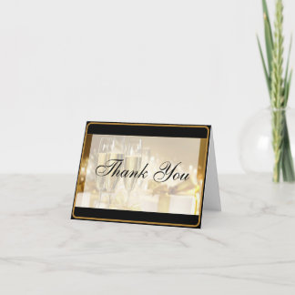 Champagne and Gifts Thank You Notes