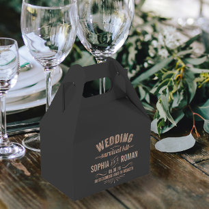 Champagne and Grey Wedding Survival Kit Favour Box