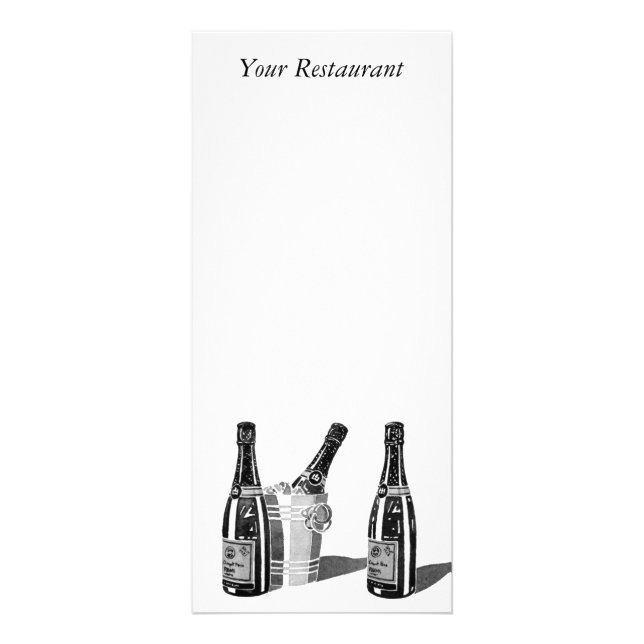 Champagne and Ice Bucket Menu (Front)
