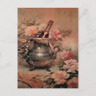 Champagne and Roses Postcard
