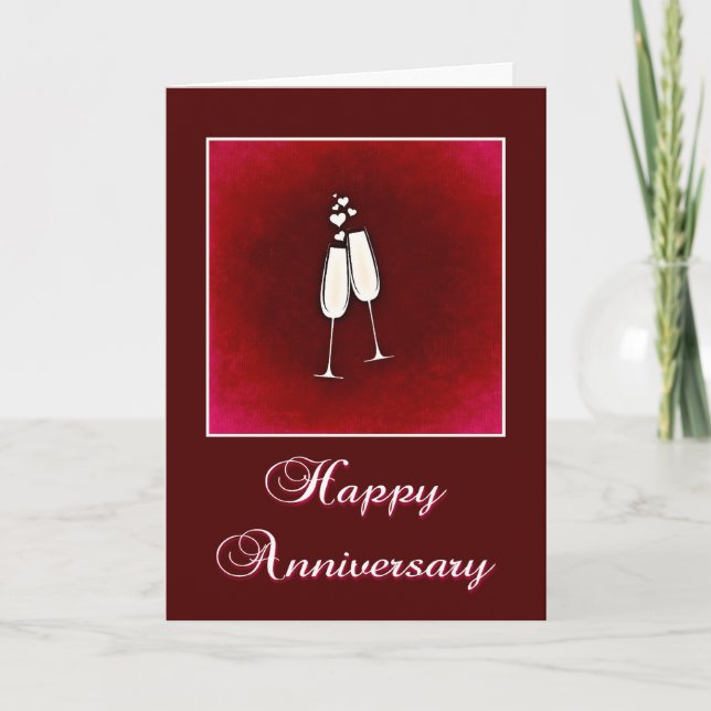 Champagne Anniversary Card (Front)