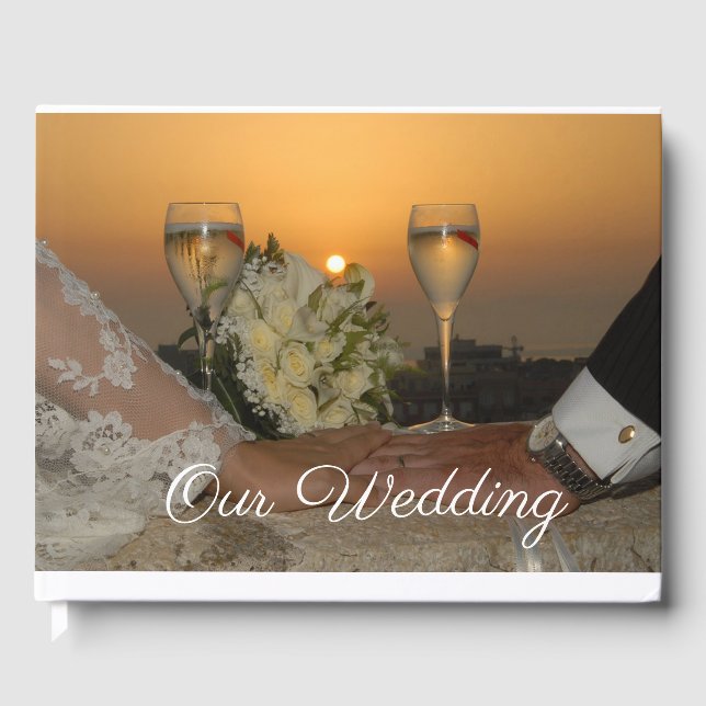 Champagne at Sunset Guest Book (Front)