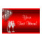Champagne Balloons Red Party Banner