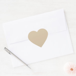 Champagne Beige  Heart Sticker