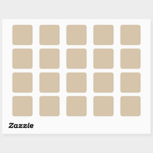 Champagne Beige Square Sticker