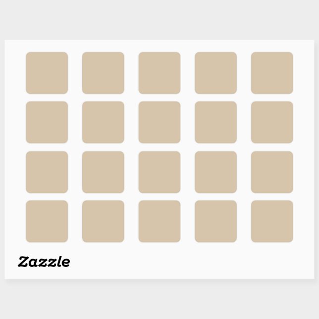 Champagne Beige  Square Sticker (Sheet)
