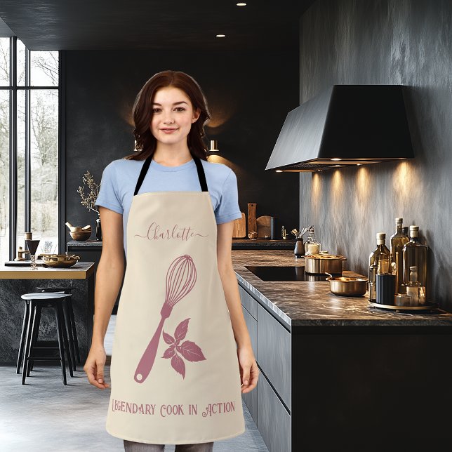 Champagne Beige with Rose Gold Whisk and Herb Apron (Creator Uploaded)