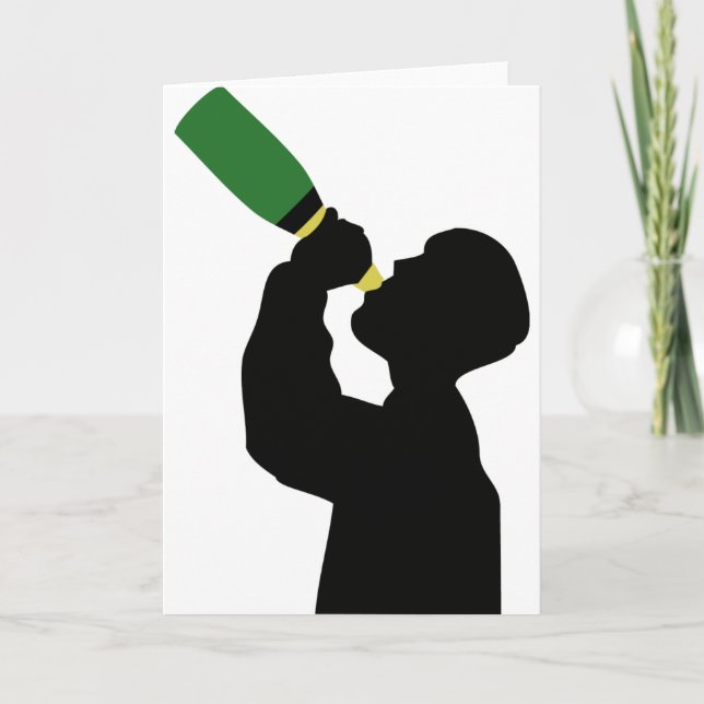 champagne birthday boozer card (Front)