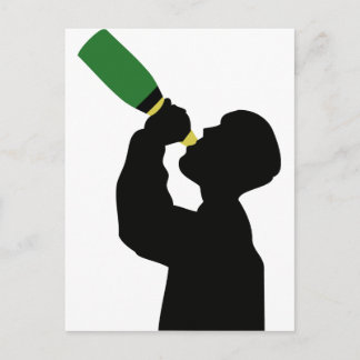 champagne birthday boozer postcard