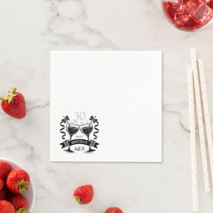 Champagne Birthday Bow Napkin