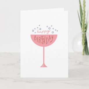 Champagne Birthday Card