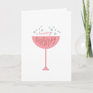 Champagne Birthday Card