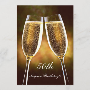 Champagne Birthday Invitation