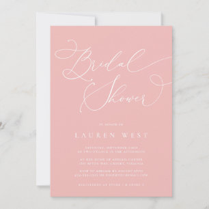 Champagne Blush Modern Bridal Shower Invitation