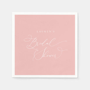 Champagne Blush Modern Bridal Shower Napkin