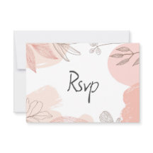 Champagne Blush Pink - Hand Drawn Floral