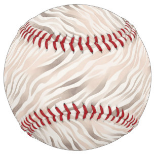 Champagne Blush Pink Zebra Animal Print Softball