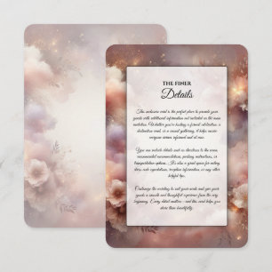 Champagne Blush Stardust Garden Wedding Enclosure Card