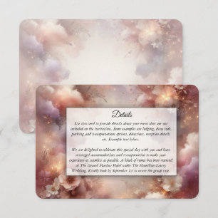 Champagne Blush Stardust Garden Wedding Enclosure Card