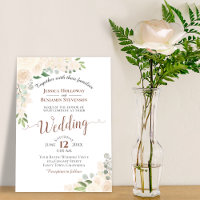 Champagne Blush Watercolor Floral Wedding
