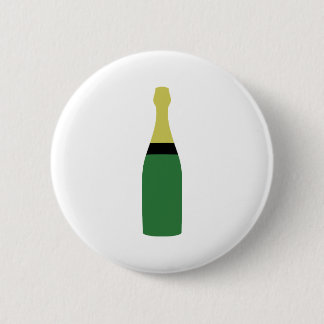 champagne bottle 6 cm round badge