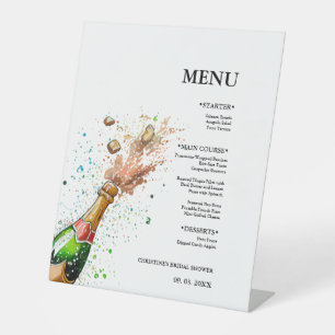 Champagne bottle Bridal shower party  Pedestal Sign