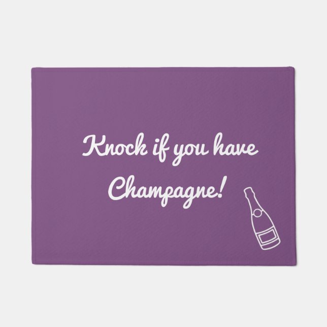 Champagne Bottle Door Mat (Front)