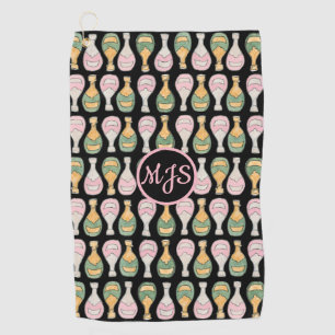 Champagne Bottle Pattern Ladies Golf Towel
