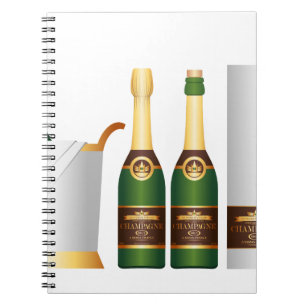 champagne bottles notebook