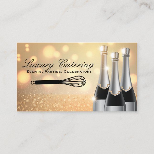 Champagne Bottles | Whisk Business Card (Front)