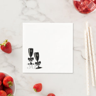 Champagne Bow Napkin