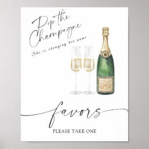 Champagne - bridal favours please take one  poster