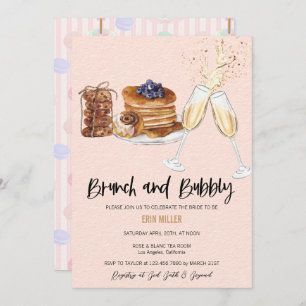 Champagne Bridal Shower   Brunch Invitations
