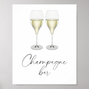 Champagne bridal shower - Champagne bar Poster