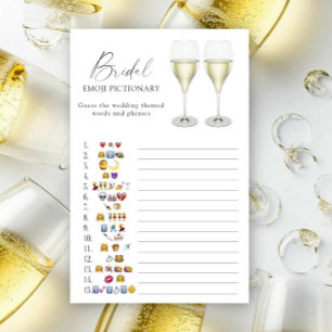 Champagne Bridal shower emoji Pictionary game
