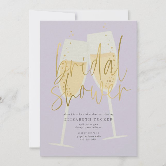 Champagne Bridal Shower Invitation (Front)