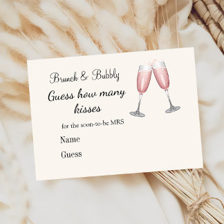 Champagne Bridal Shower Wedding Game Enclosure Card