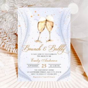 Champagne Brunch and Bubbly Bridal Shower Invitation