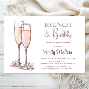 Champagne Brunch and Bubbly Bridal Shower Invitation