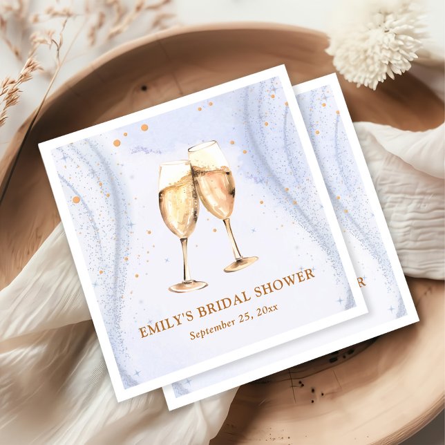 Champagne Brunch and Bubbly Bridal Shower Napkin (Creator Uploaded)