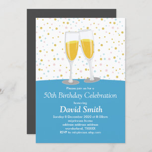 Champagne  Brunch and Bubbly cheers Invitation