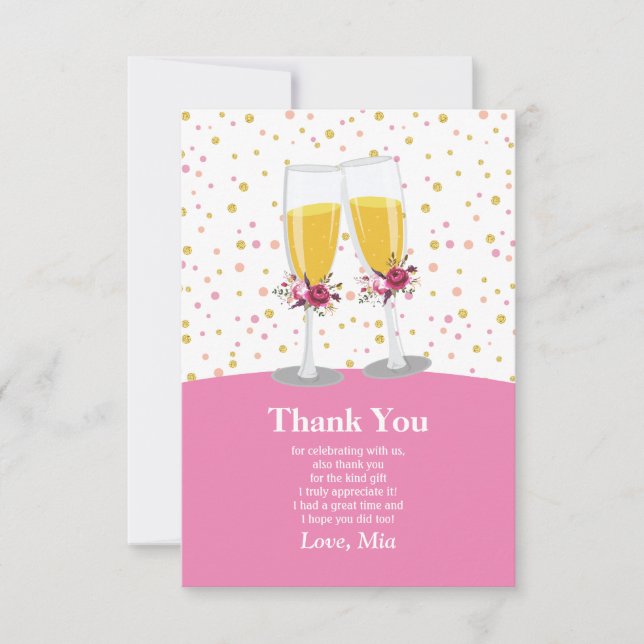 Champagne  Brunch and Bubbly cheers thank you (Front)